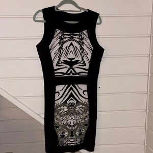 Black and White Patterned Dress